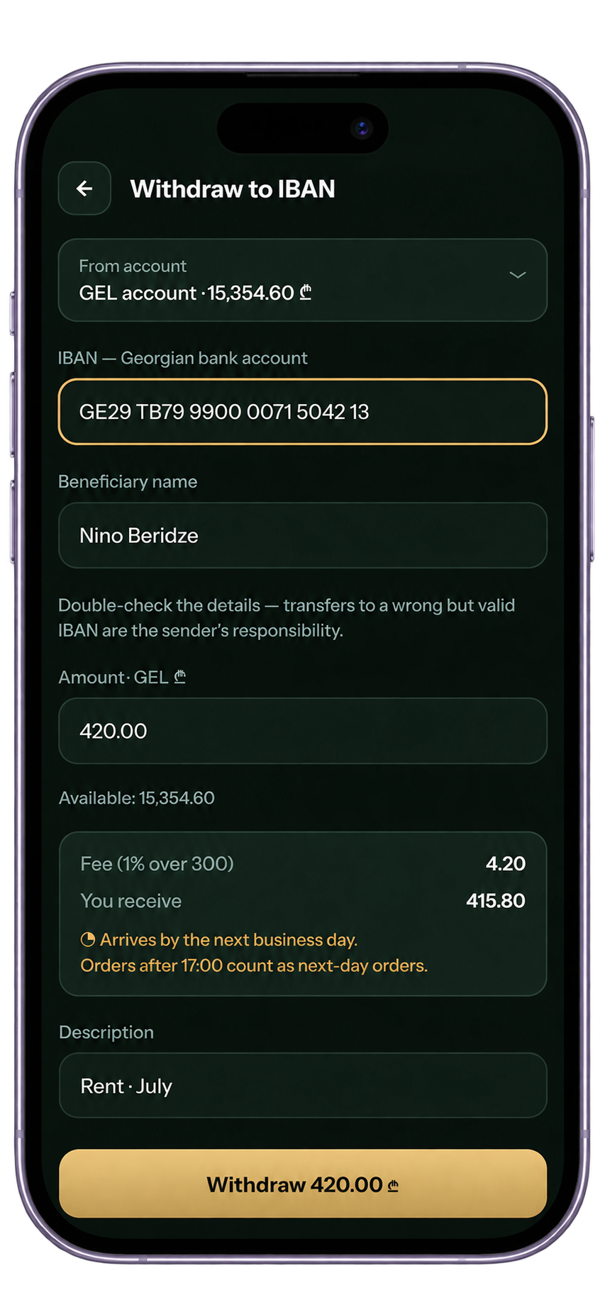 Withdraw